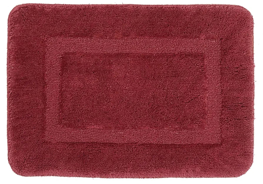 Saral Home Cotton Anti Slip Bathmat Set with Contour | Soft & Super Absorbent Mats for Shower | Washable, Non-Slip & Quick-Drying Mats for Home/Kitchen/Office | Pack of 2